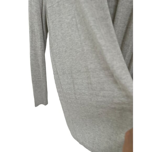 THEORY Cardigan Silk Blend Heather Gray Open Front Knitted Size Med - Picture 4 of 10